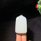 高品质和田羊脂白玉无事牌（52.6g）
