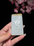 和田玉糖白玉龙行天下（76.5g）