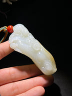 和田玉籽料财神把件（123.1g）