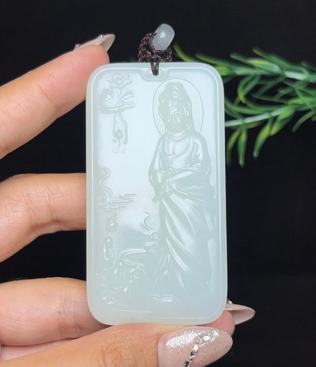 和田白玉观音悟道（60.2g）