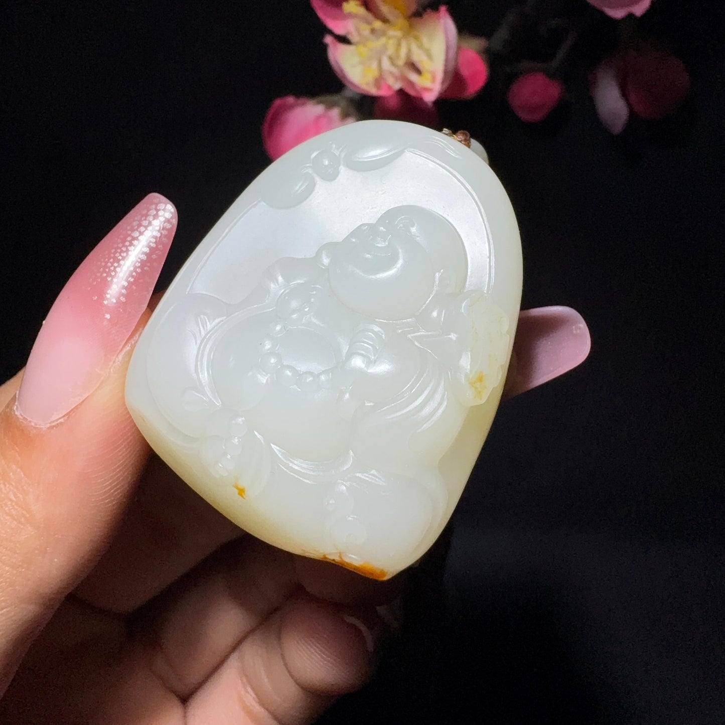 和田玉籽料挂件佛公（45.4g）