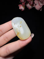 和田玉白玉竹报平安（20.3g）