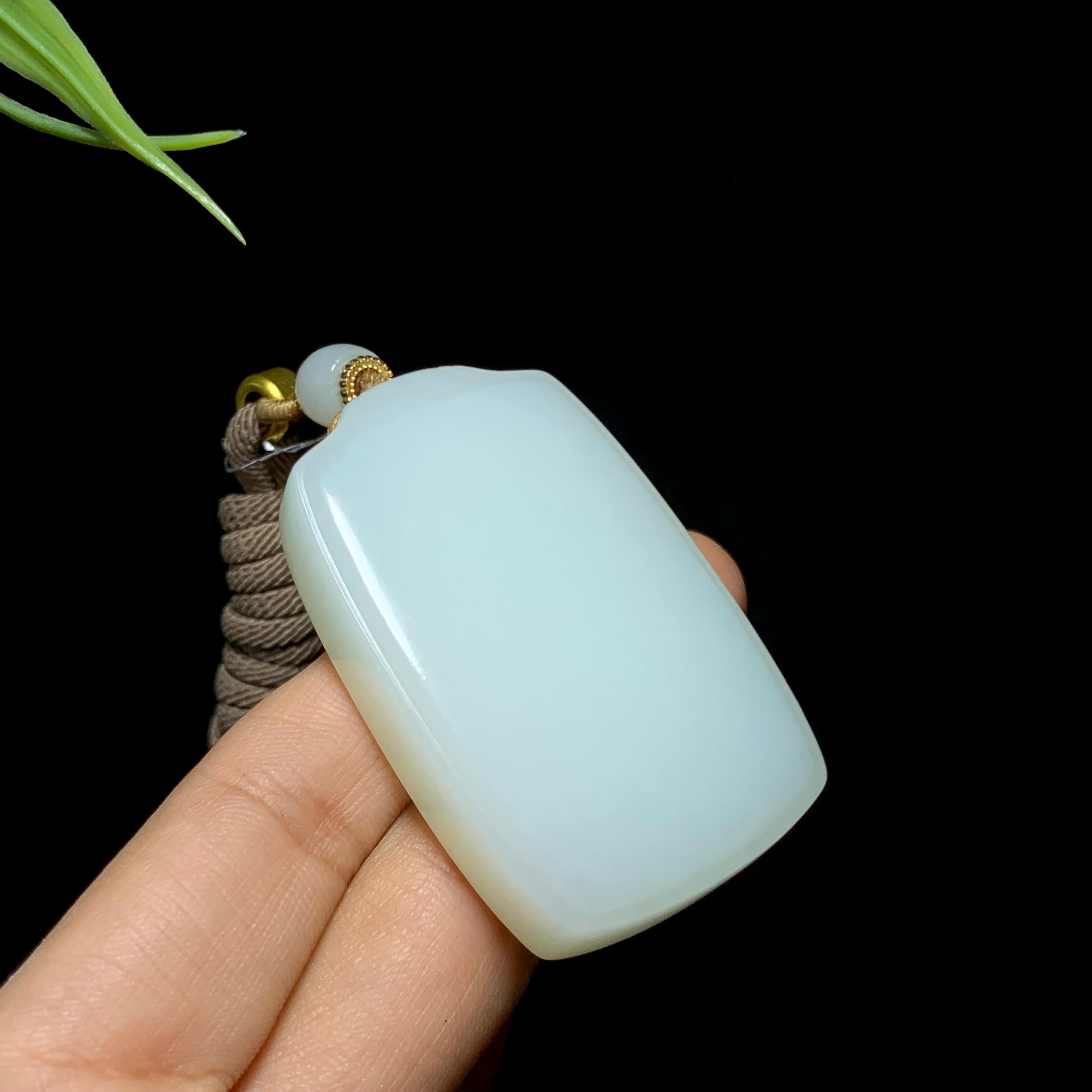 和田白玉无事牌（54.0g）