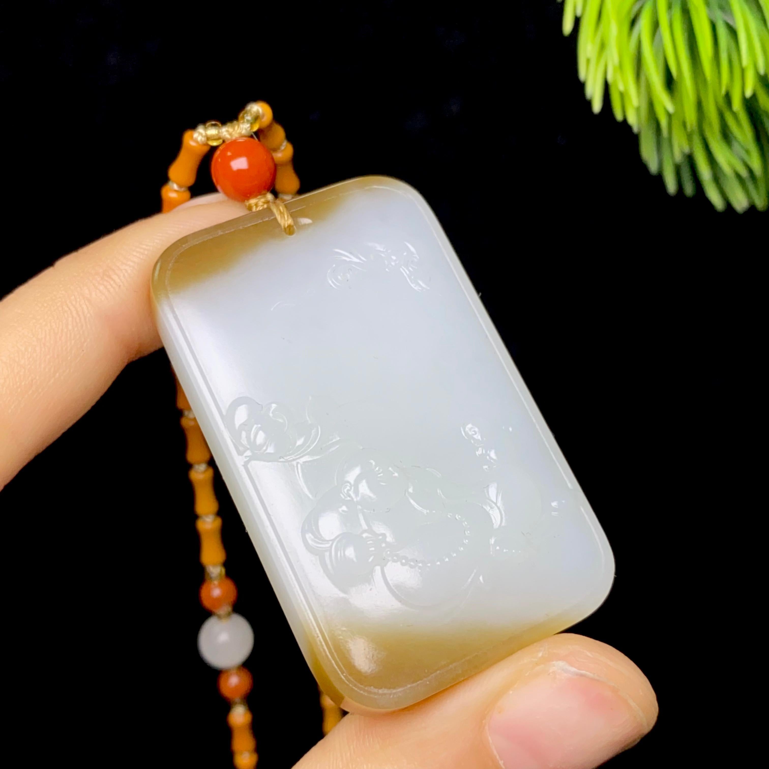 和田玉糖白佛公（29.3g）