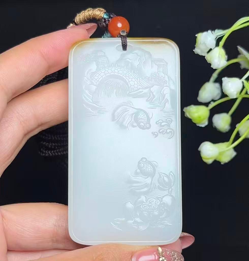 和田玉糖白羊脂玉普贤菩萨（83.1g）