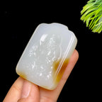 和田玉糖白财神（36.9g）