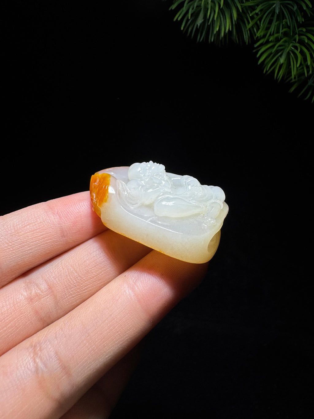 和田玉籽料达摩（27.4g）