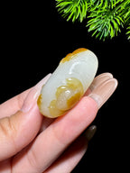 和田玉糖白玉多子多福挂件（19.5g）