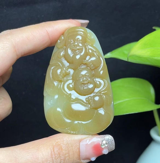 新疆和田玉且末料人财两旺（63.2g）