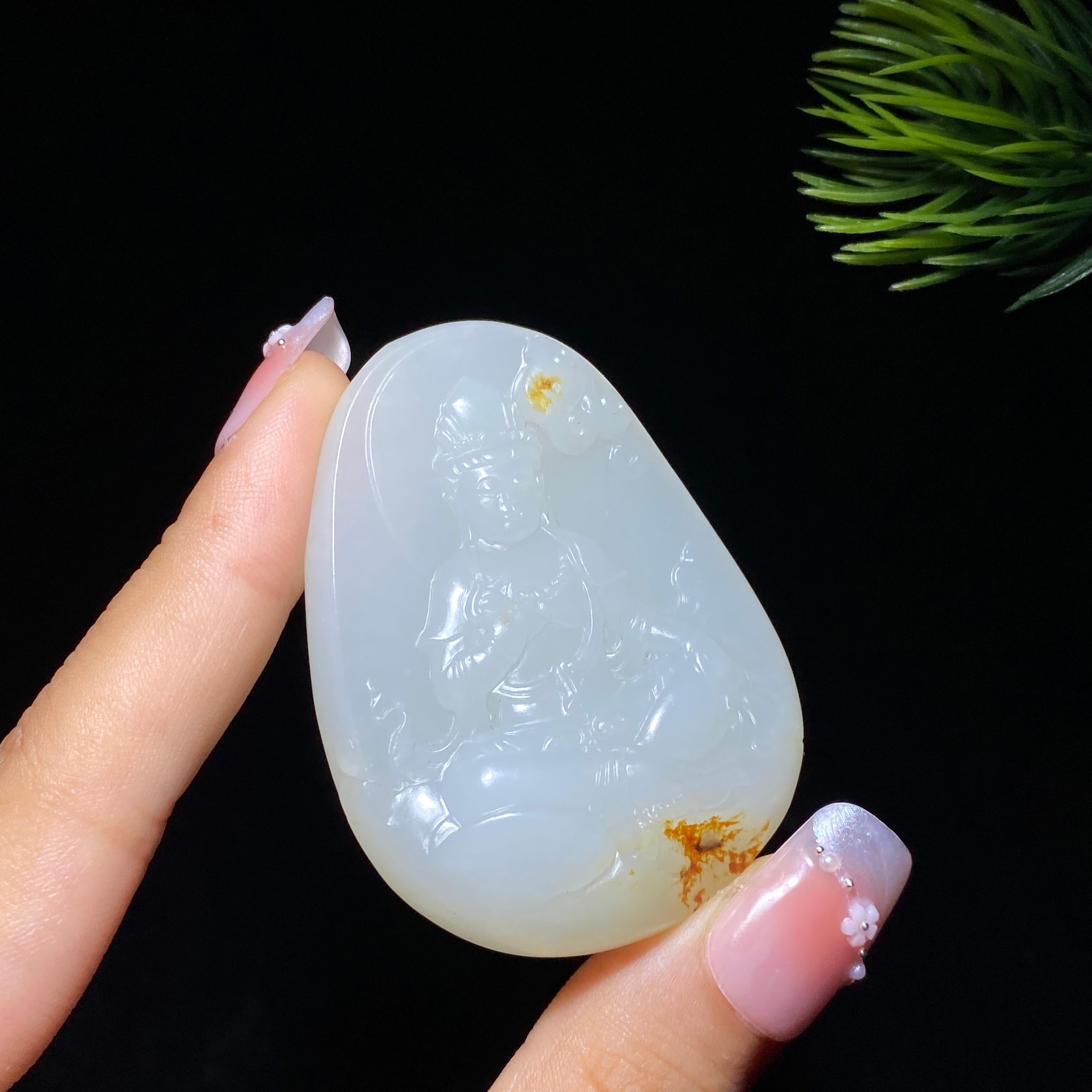 和田玉籽料观音（49.3g）