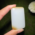 和田玉糖白平安无事牌（61.7g）