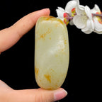 和田玉洒红皮籽料手把件（166.3g）
