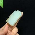 和田山料糖白玉无事牌挂件（57.3g）