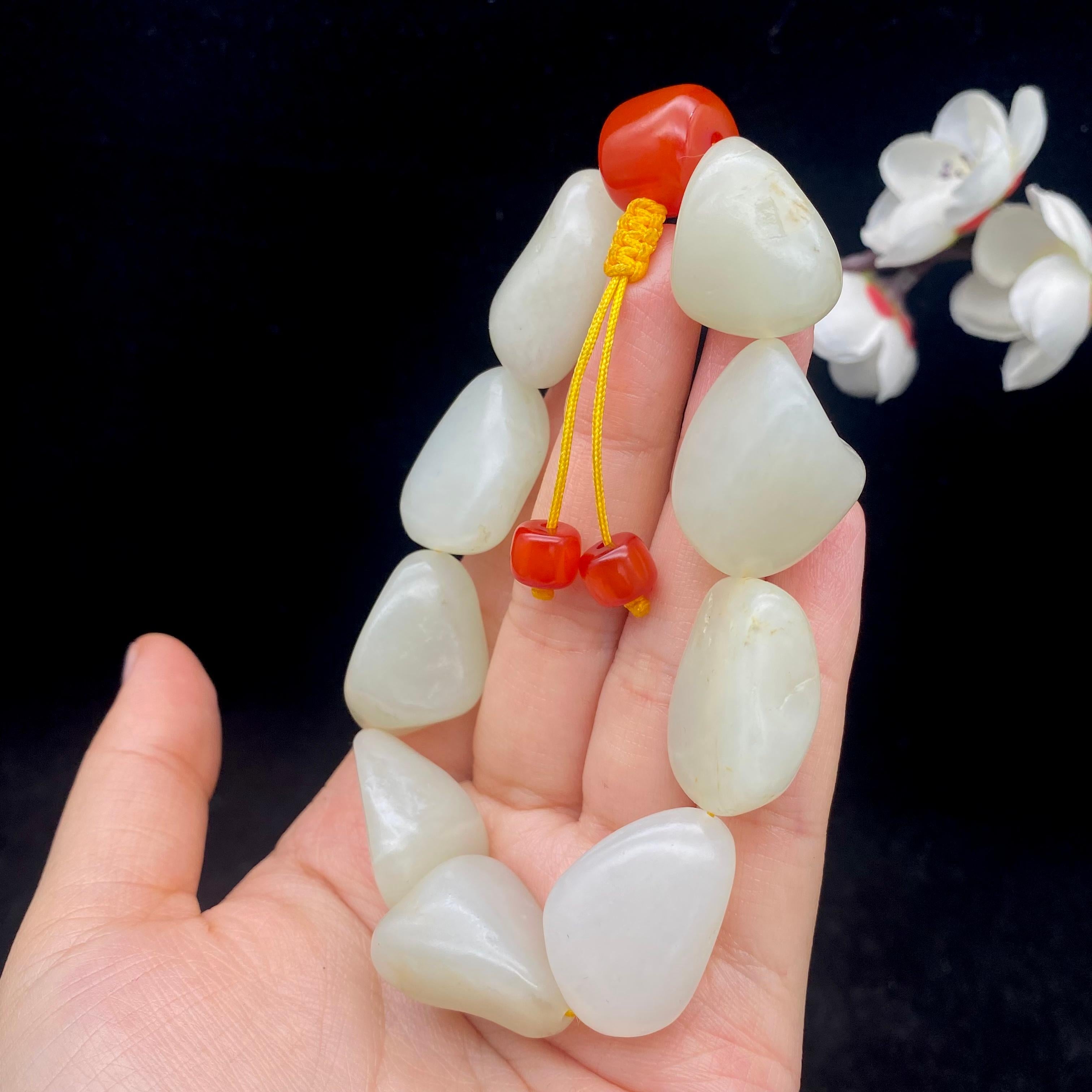 和田玉白玉籽料【精品手串】（83g）