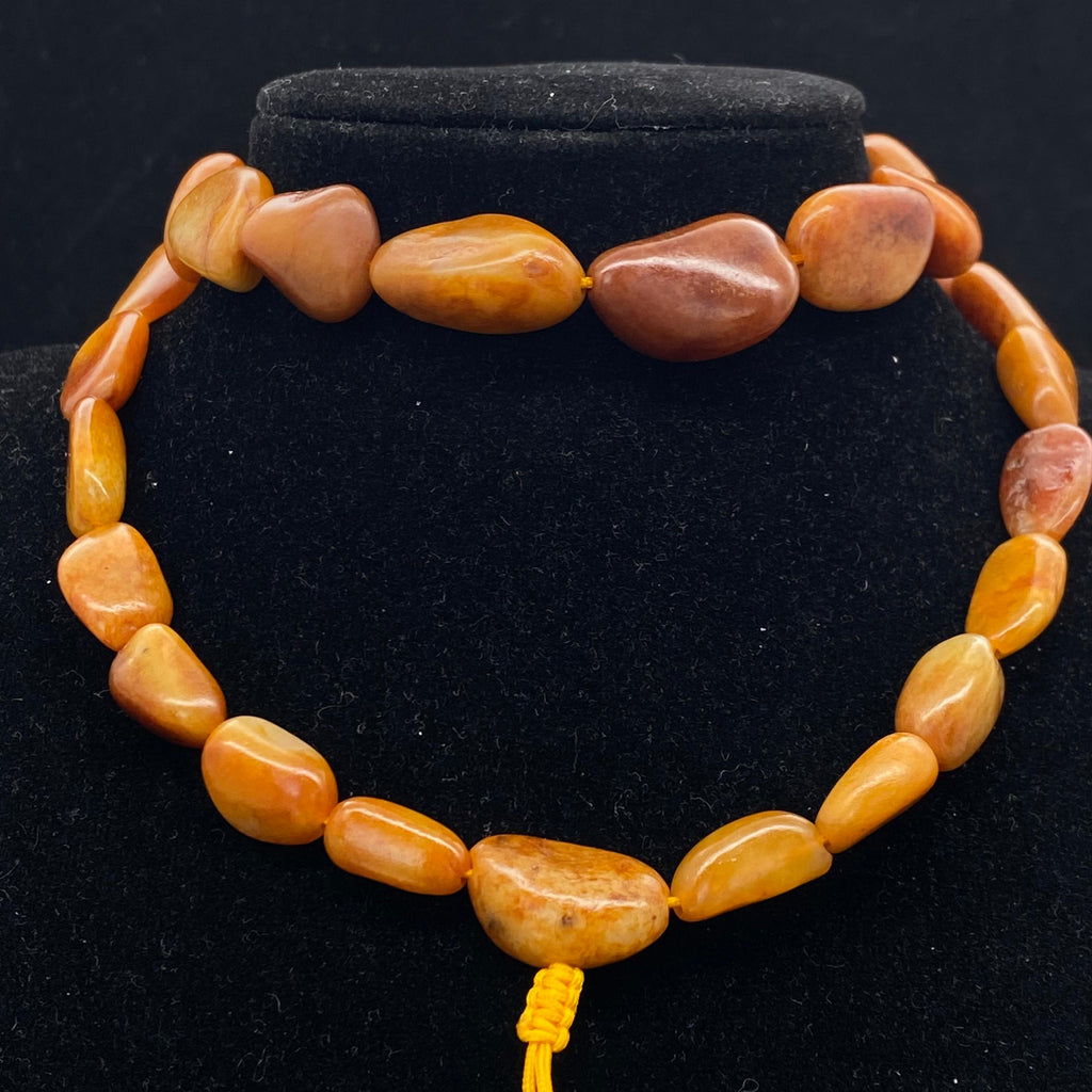 和田玉黄沁皮【精品项链】（96.9g）