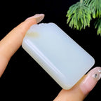 和田玉糖白无事牌（50.5g）