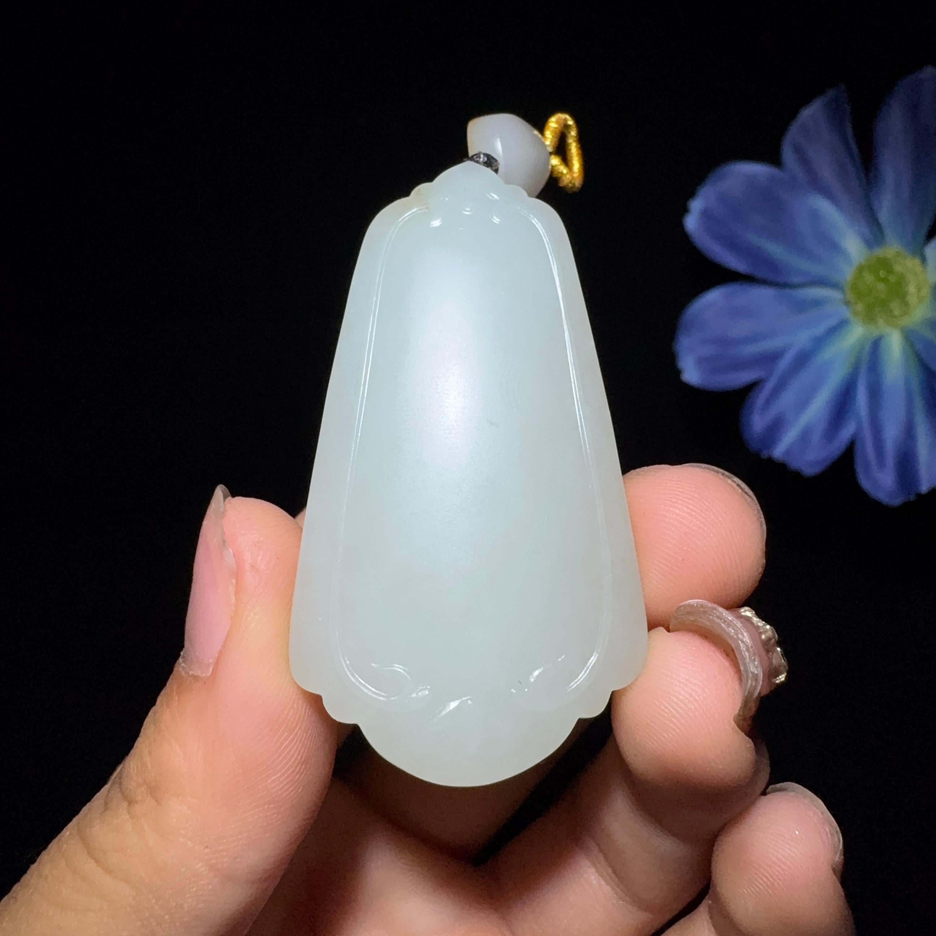 和田玉籽料平安无事牌（24.8g）