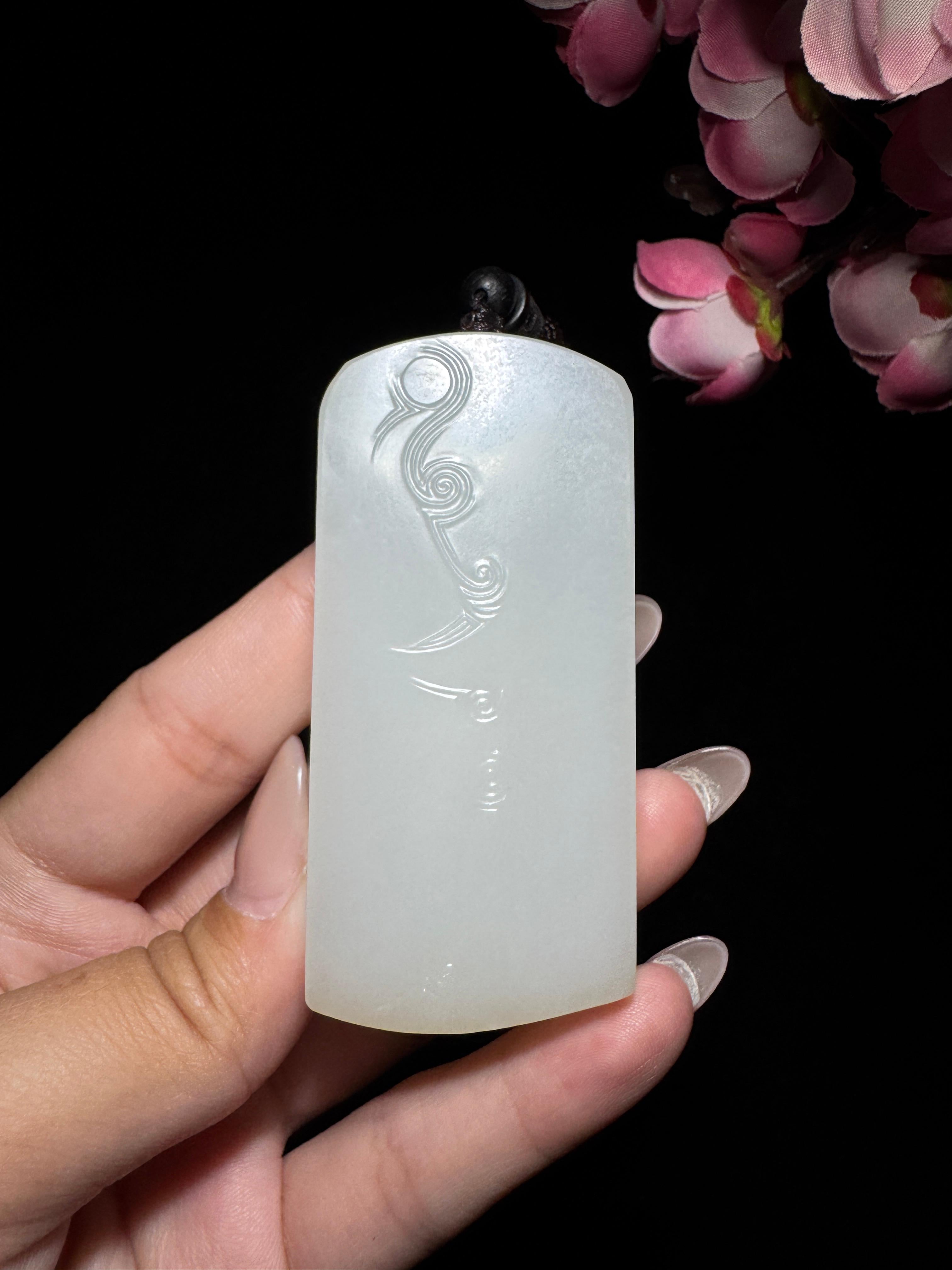 和田玉籽料白玉观音挂件（63.1g）