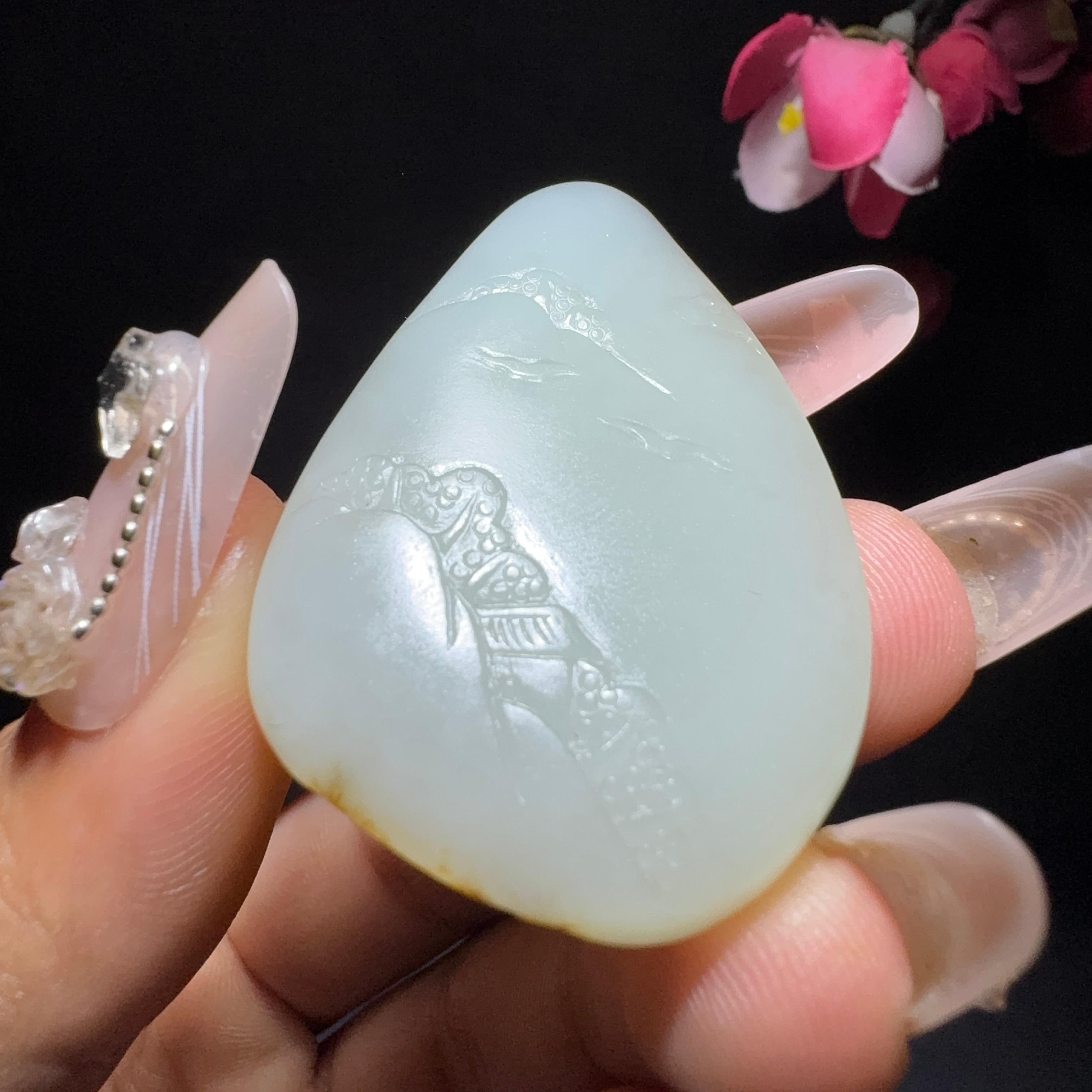 和田玉籽料挂件佛公（27.5g）