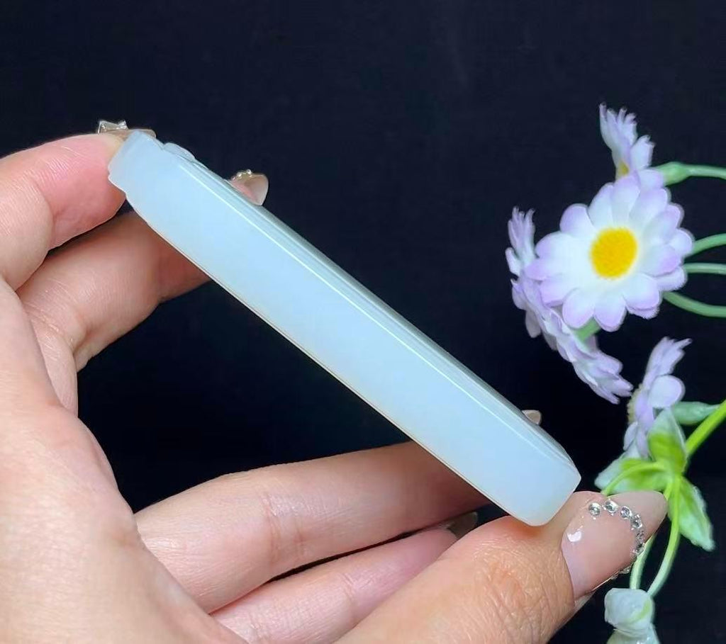 和田白玉平安无事牌（107.2g）