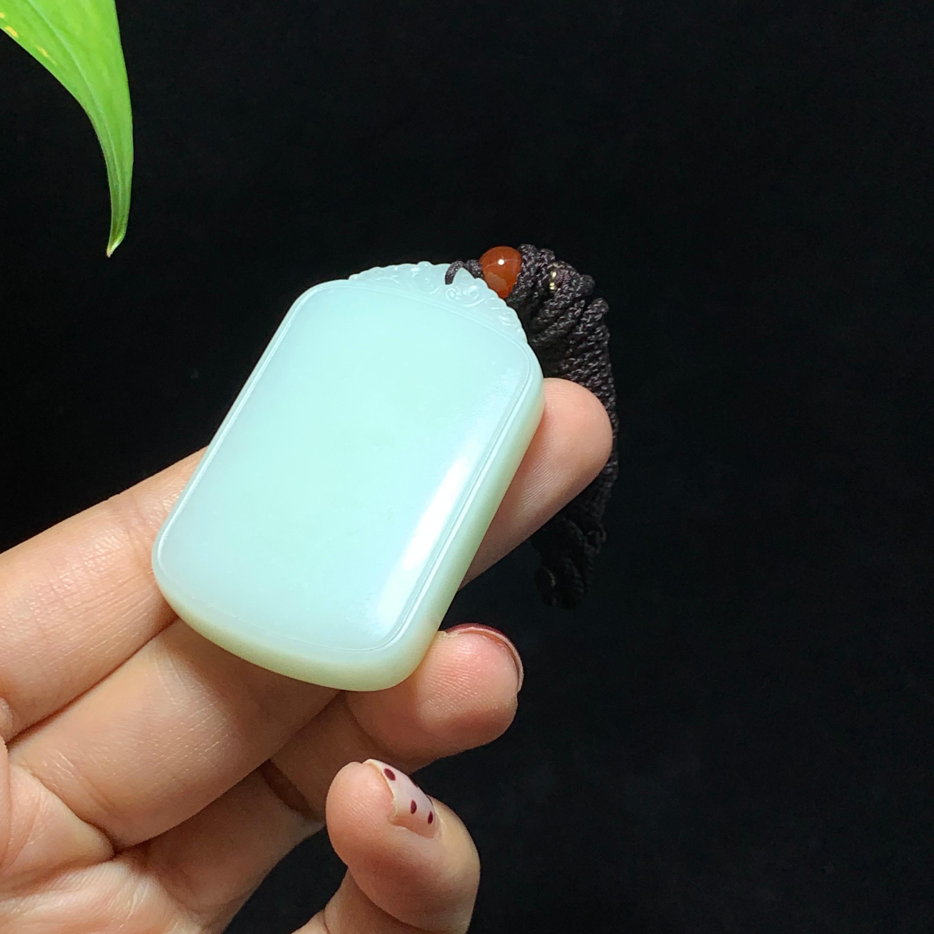 和田山料白玉无事牌挂件（38.6g）