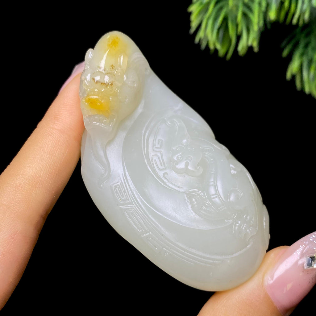 和田玉籽料龙行天下（80.0g）