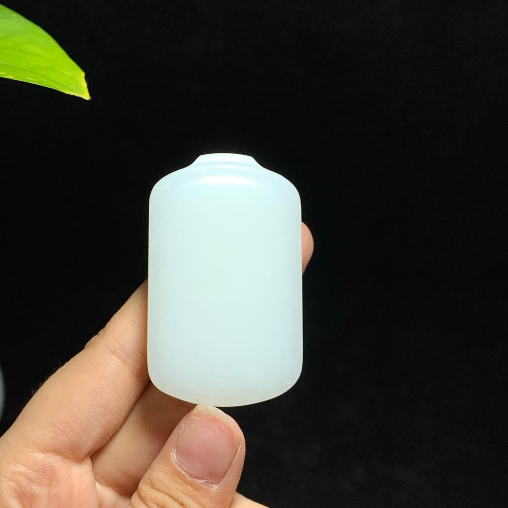 和田山料羊脂白玉无事牌挂件（58.2g）