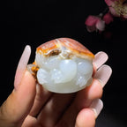 和田玉籽料挂件龙龟（50.2g）