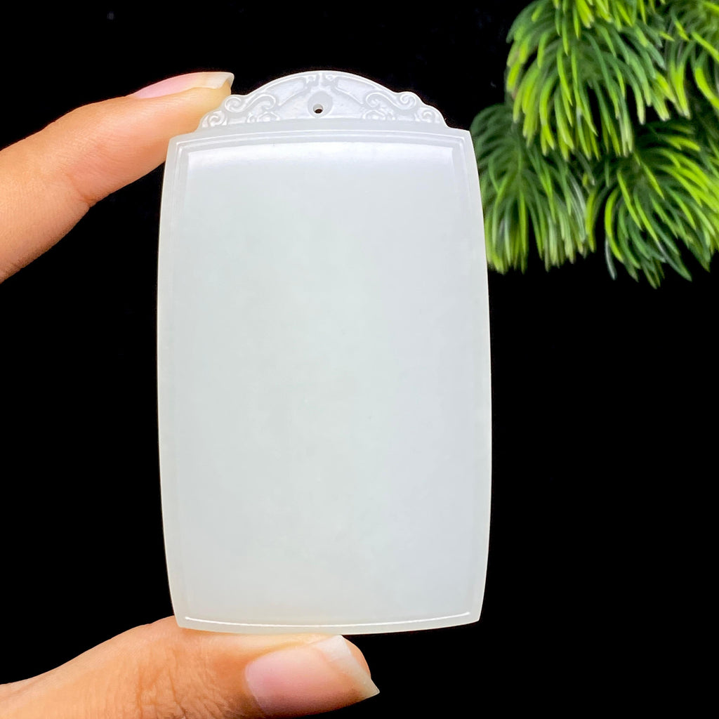 和田玉白玉无事牌（82.5g）