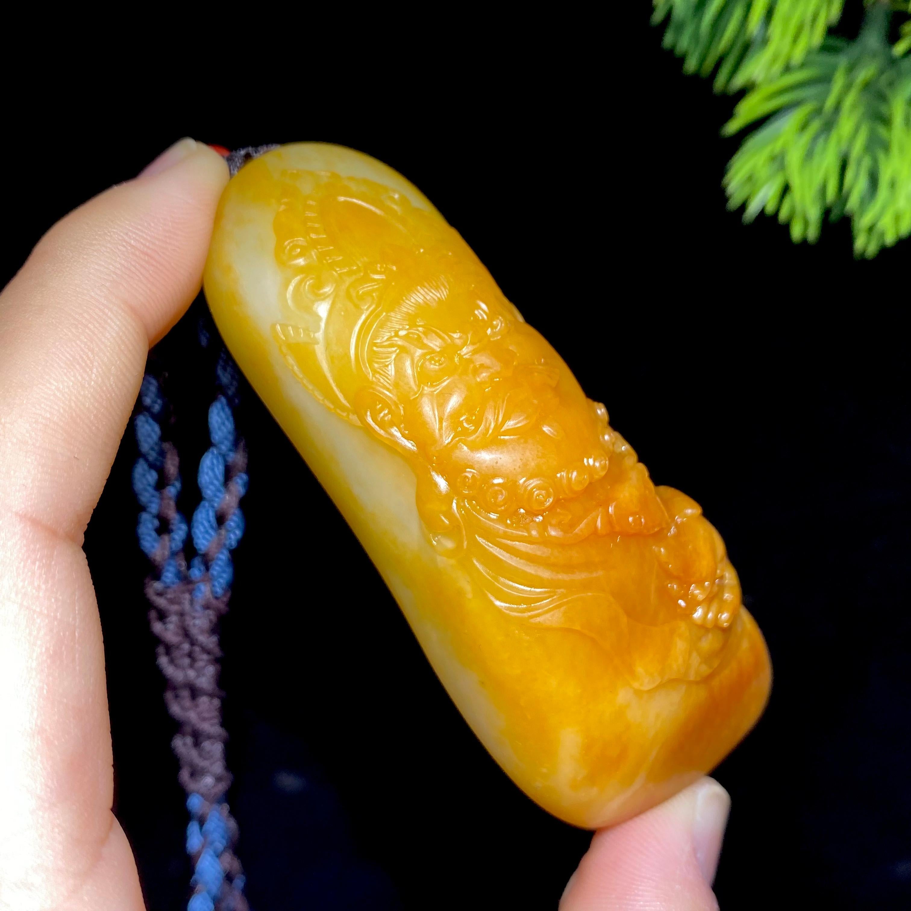 和田玉籽料武财神（111.4g）