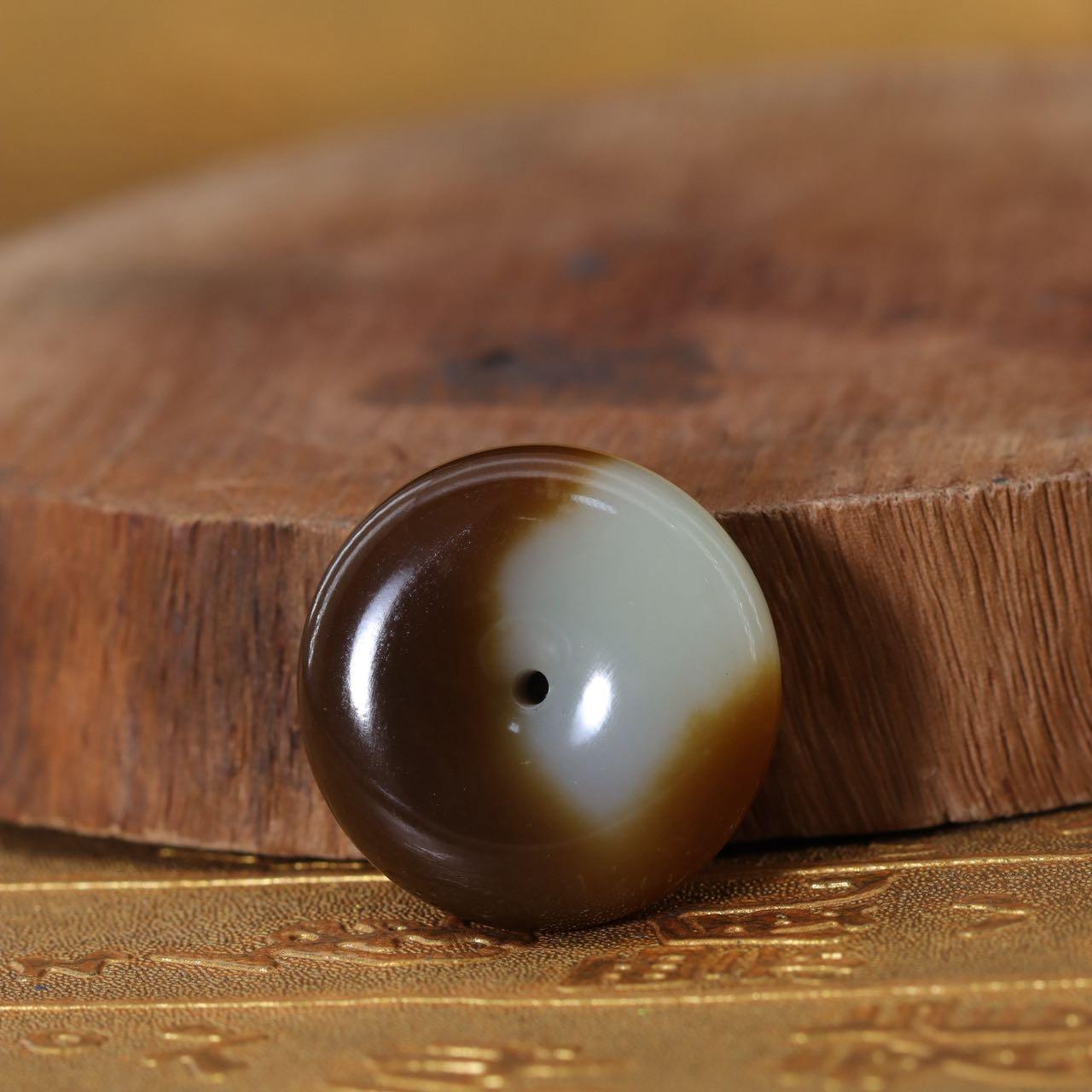 和田玉糖白平安扣吊坠（20g）