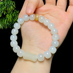 和田玉籽料老型珠手串（46.4g）