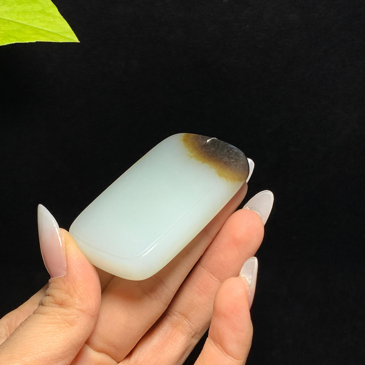 和田山料糖白玉无事牌挂件（69.3g）