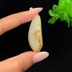 和田玉白玉带黄皮籽料挂件（27.3g）