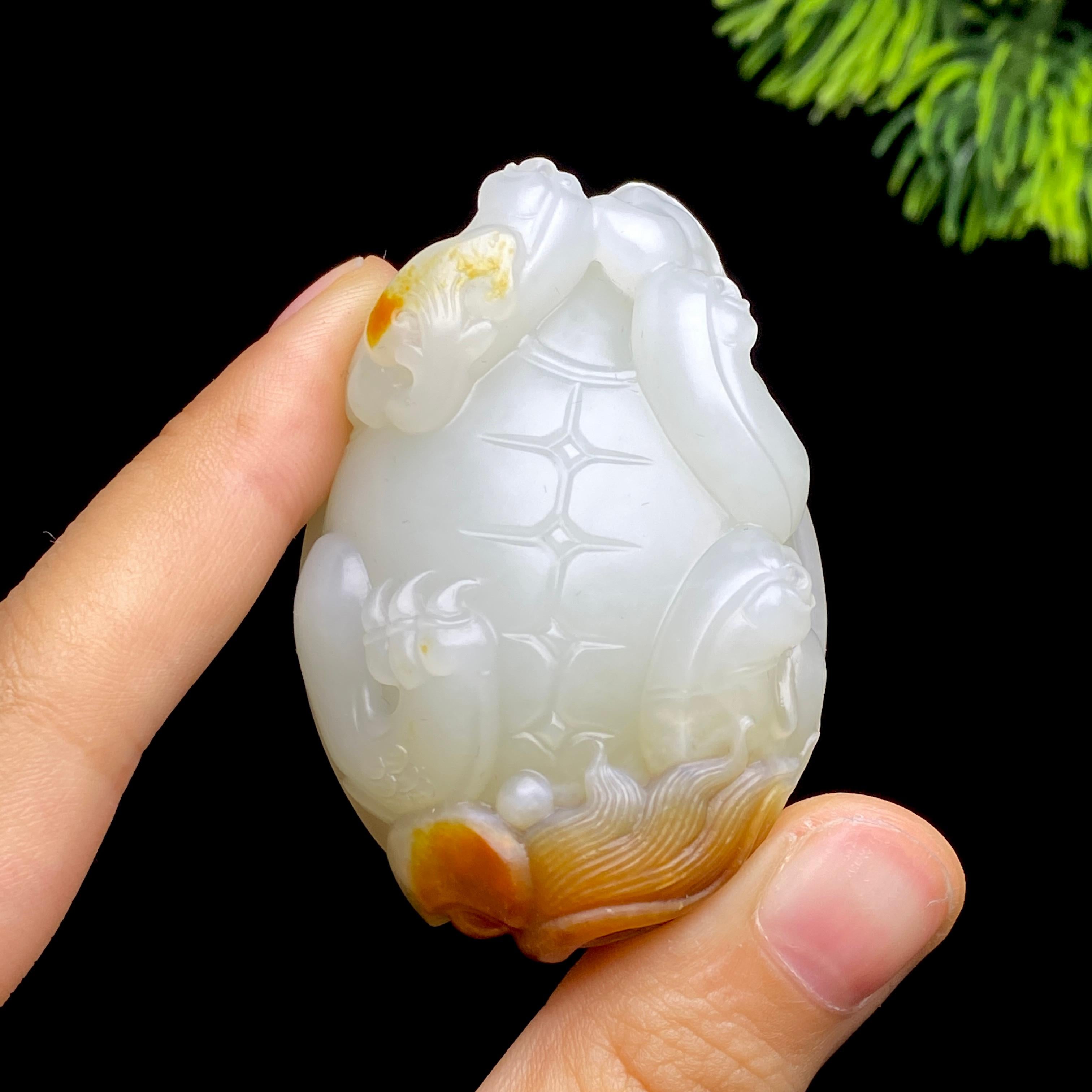 和田玉籽料龙龟（73.9g）