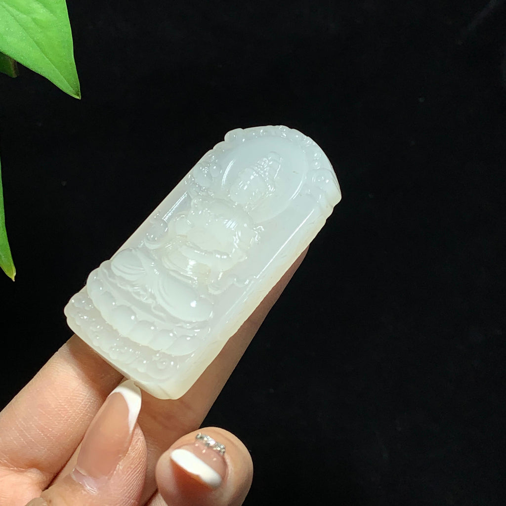 和田白玉高冰底观音挂件（52.2g）
