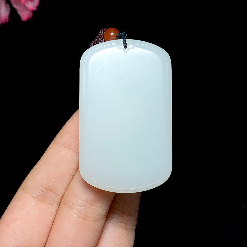 和田羊脂白玉平安无事牌（41.0g）