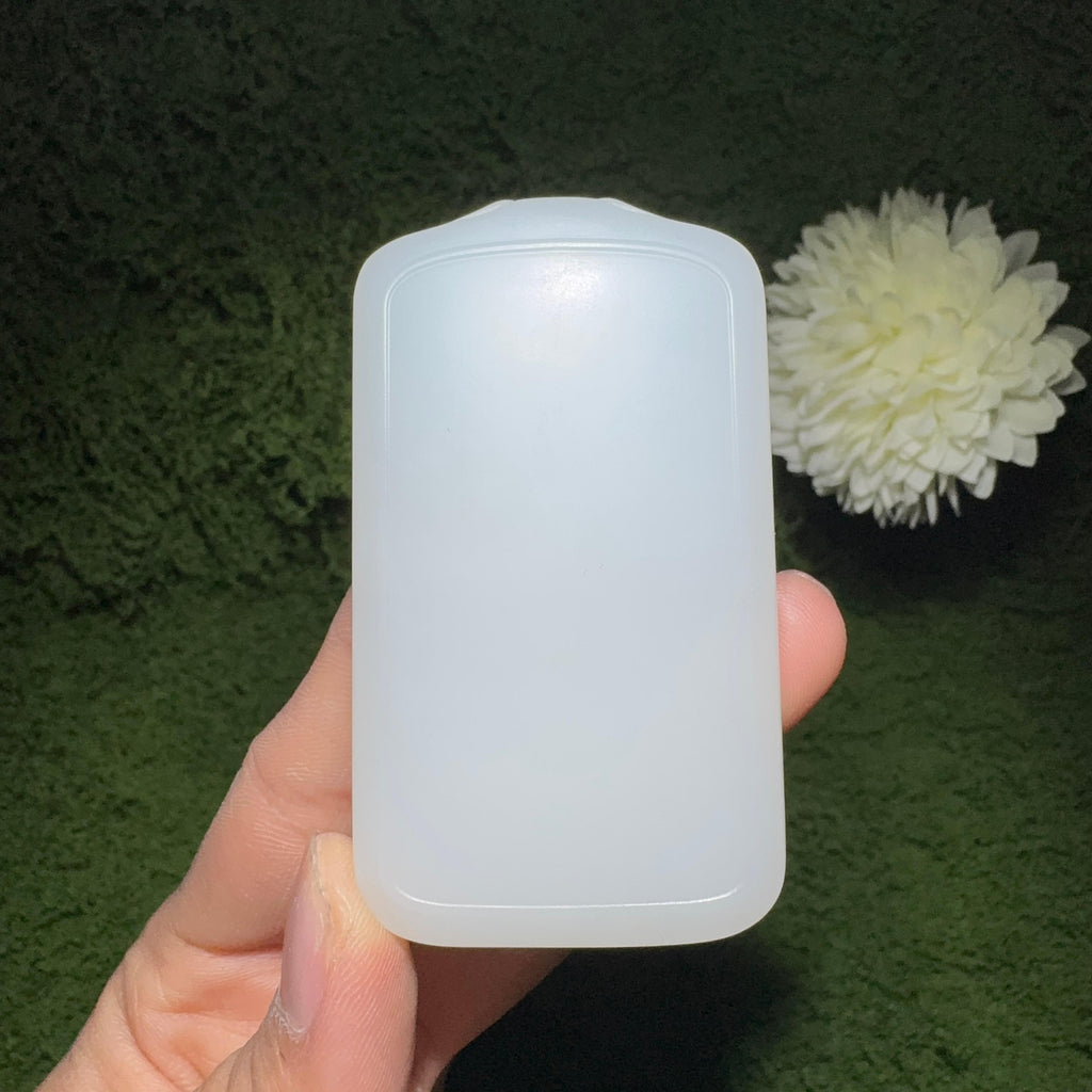 和田玉白玉平安无事牌（77.6g）