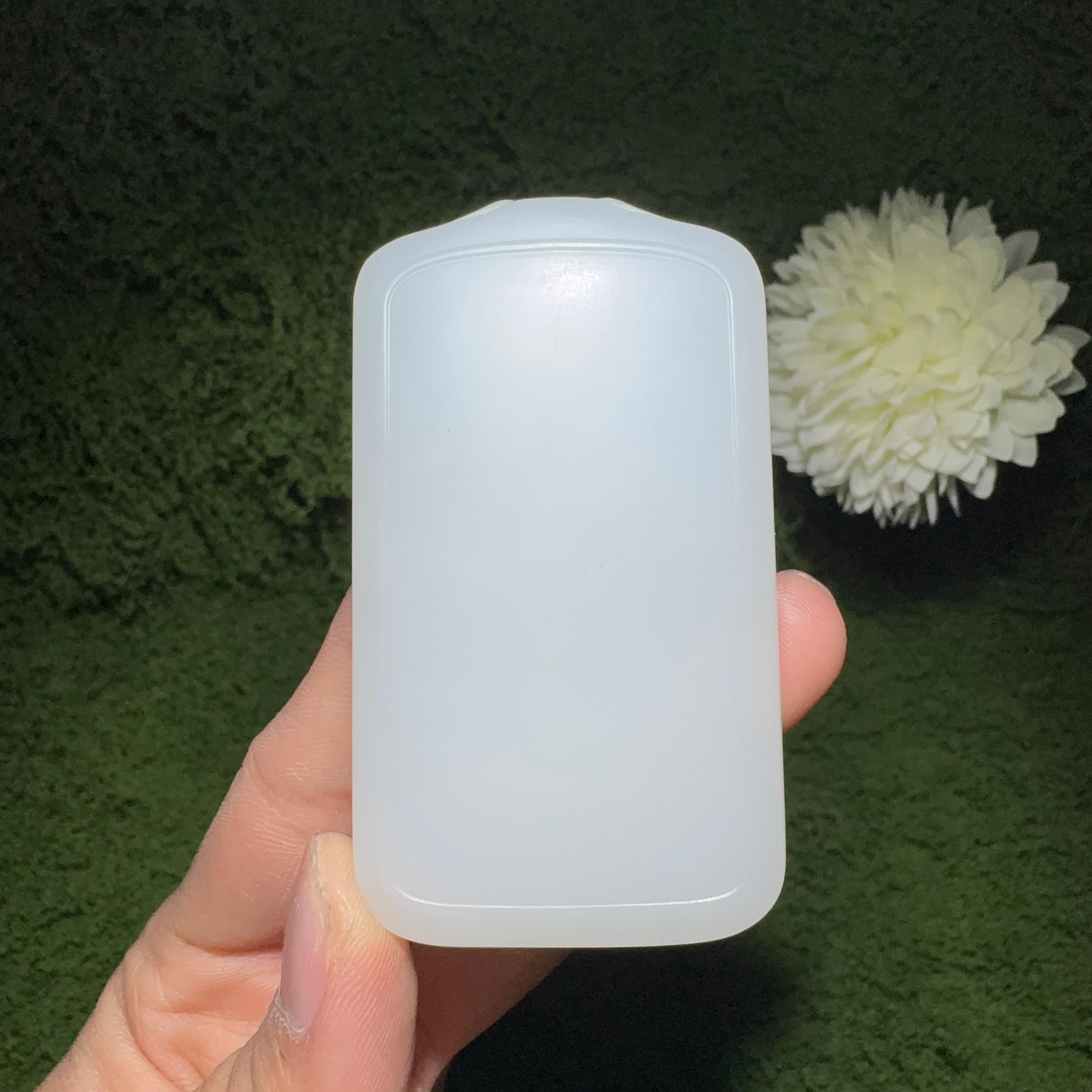 和田玉白玉平安无事牌（77.6g）