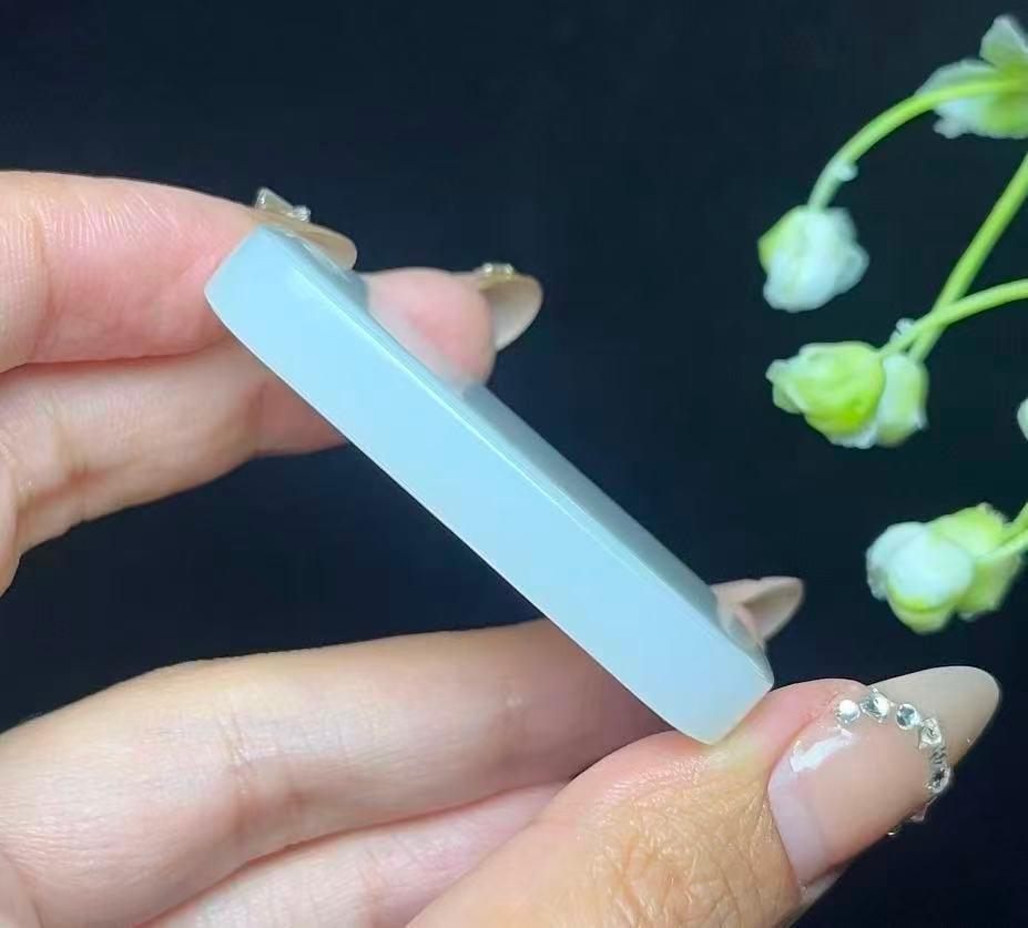 和田玉羊脂白玉平安无事牌（36.1g）