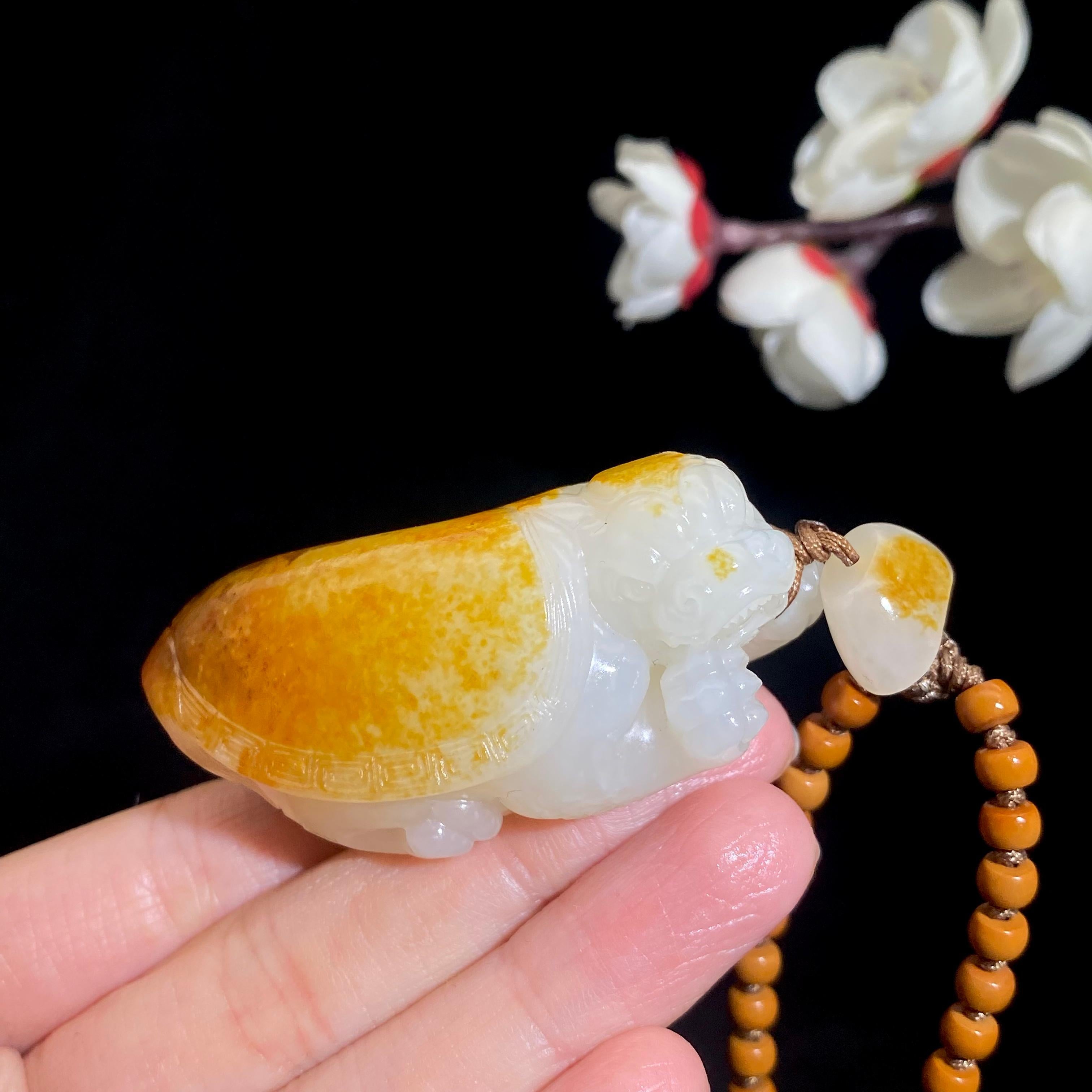 和田玉籽料【龙龟】（80.8g） – 厚德载玉