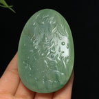 和田玉山料碧玉粉青观音牌（g）