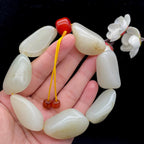 和田玉白玉籽料【精品手串】（132.1g）