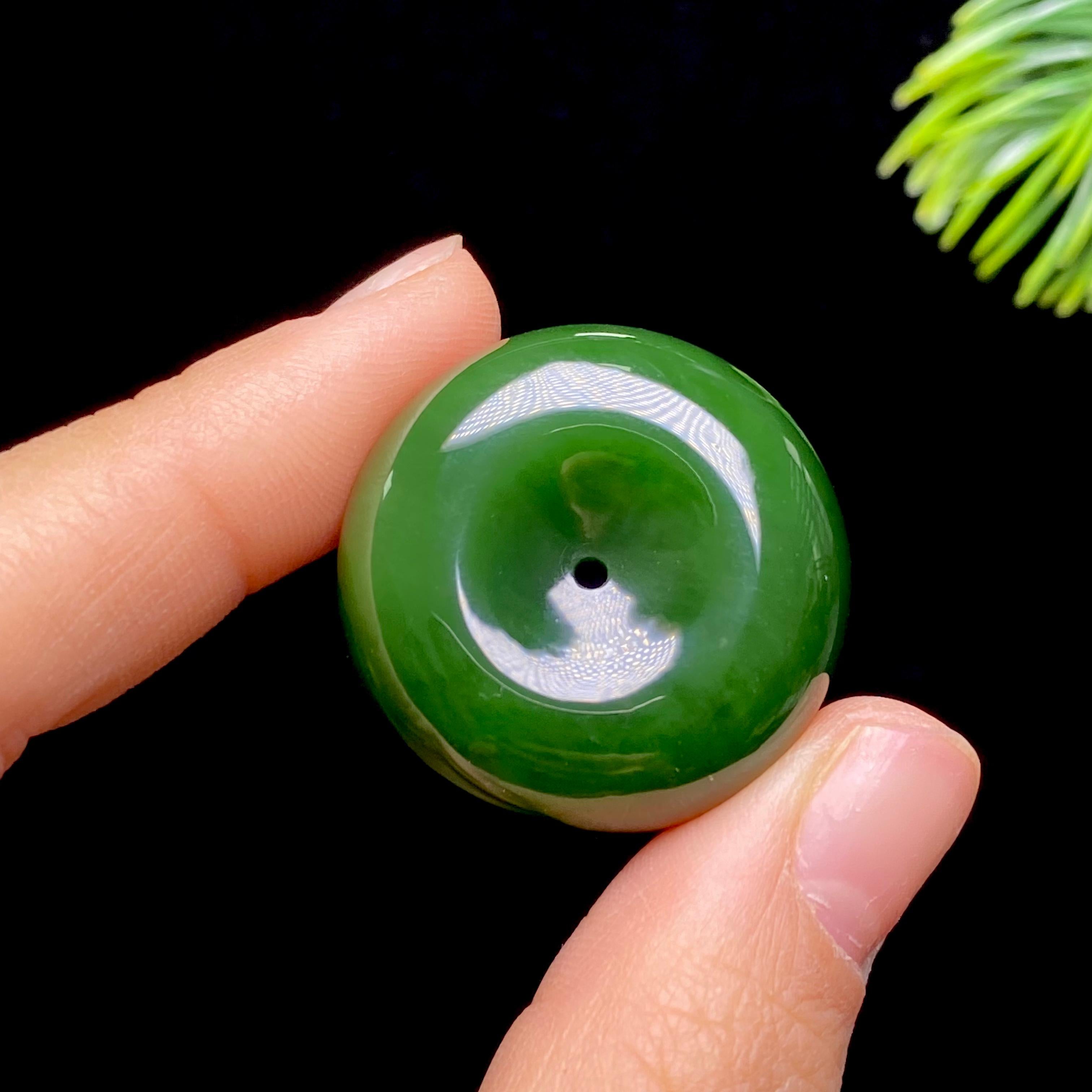 和田玉碧玉平安扣（20.0g）