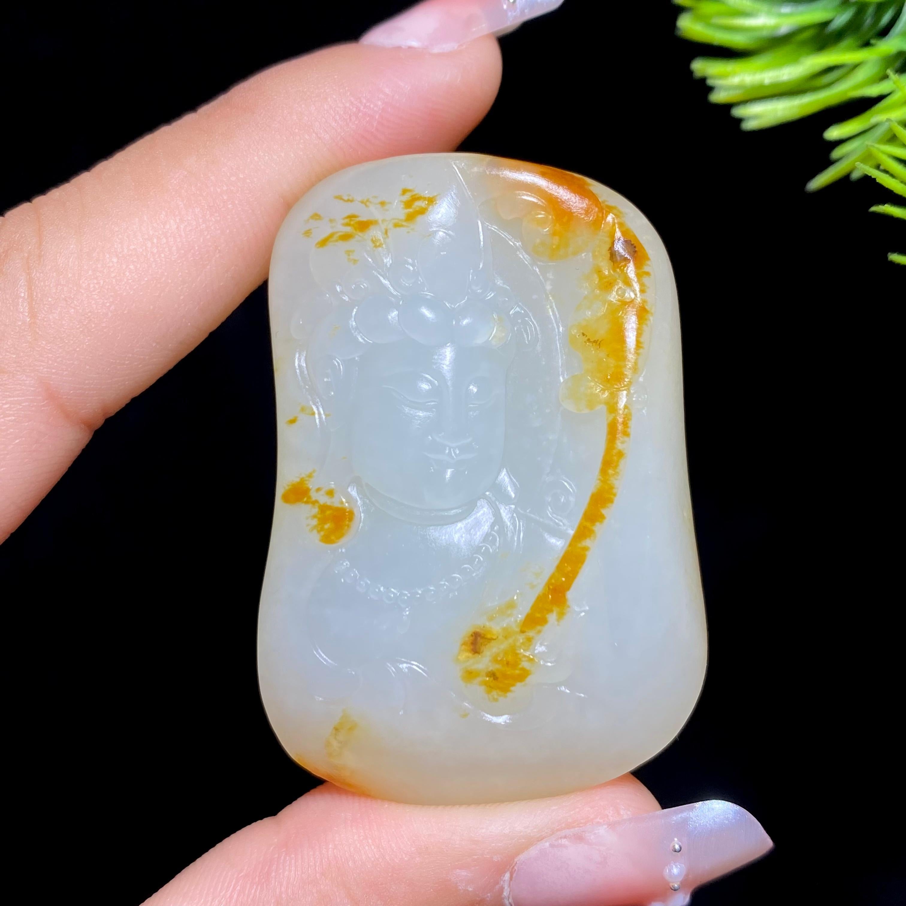 和田玉籽料观音（39.2g）
