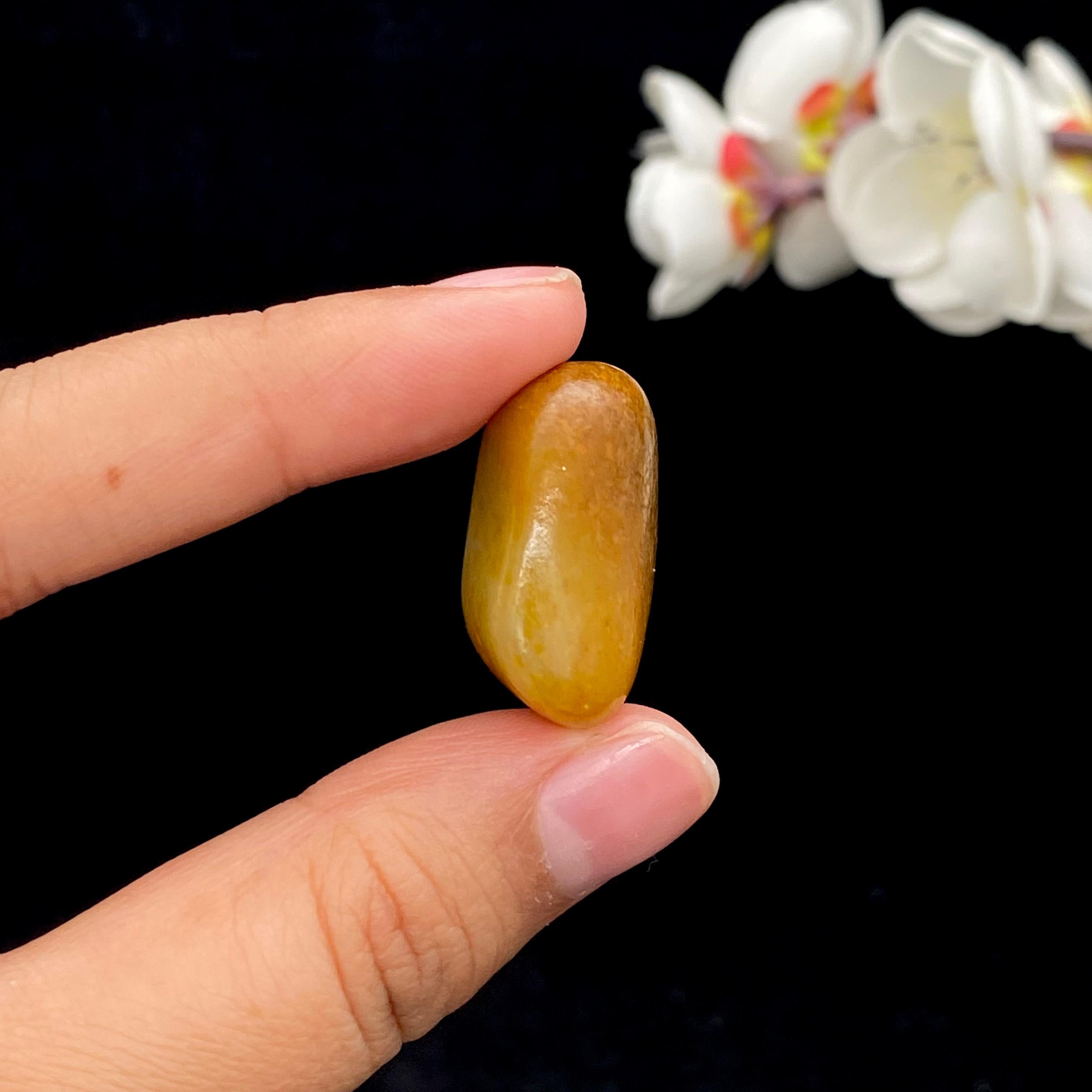 和田玉满黄皮籽料吊坠籽（13g）