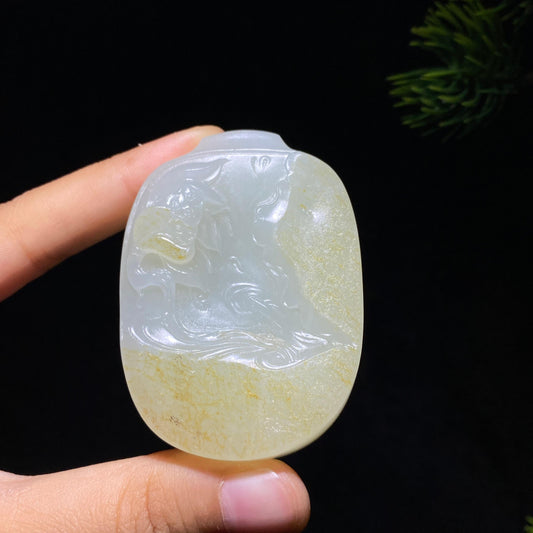 和田玉籽料连年有余（74.3g）