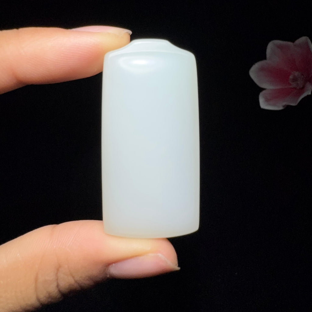 和田玉白玉平安无事牌（24.8g）