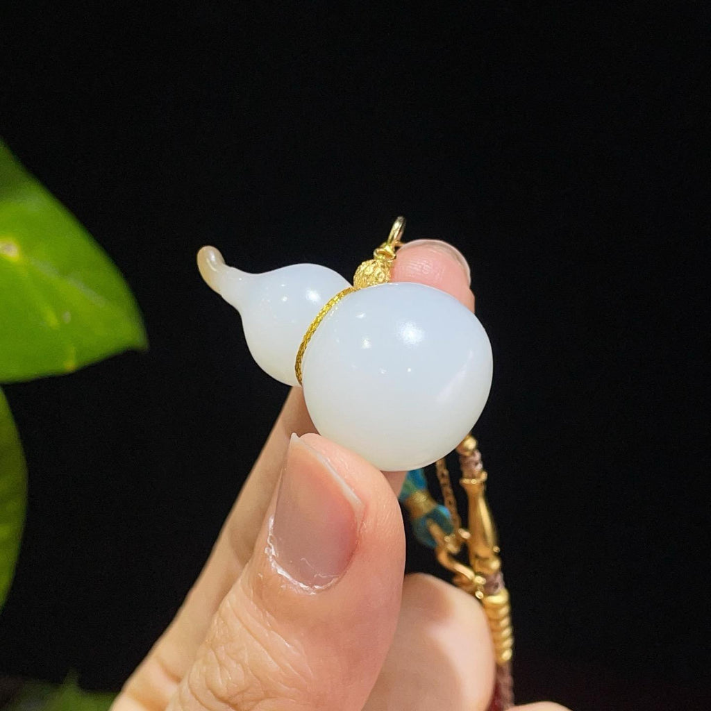 和田玉羊脂玉葫芦90881323（16.0g）