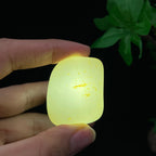 和田玉白玉带洒金皮籽料挂件（45.6g）